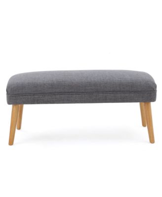 inches  Wide Linen Look Ottoman Bench Footstool