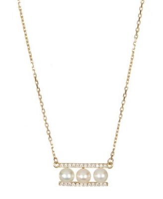 Pearl Gold 2-Piece Bar Necklace Set