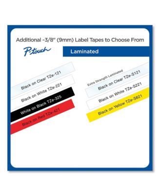 TZE221 0.35 in. x 26.2 ft. TZe Standard Adhesive Laminated Labeling Tape