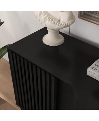 Farmhouse Fluted Sideboard with 2 Doors & Solid Wood Feet