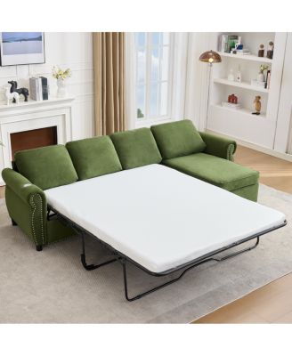 106.5" Modular L-Shape Sofa Bed with  Charging and Storage