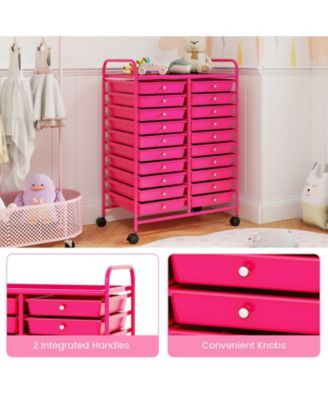 Twenty Drawer Rolling Storage Cart Studio Organizer Unit