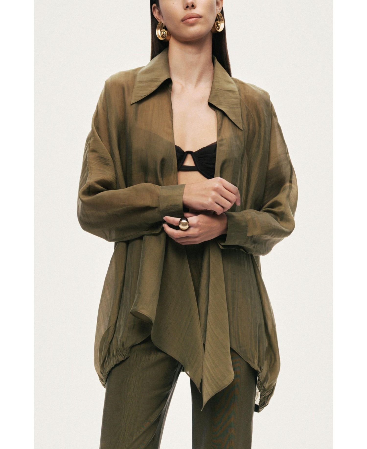 Women's Fluid Open-Front Shirt