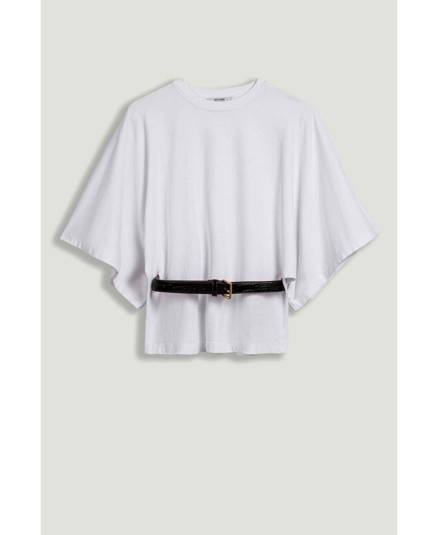 Женская футболка NOCTURNE Belted Oversized, цвет: Белый — фото 5