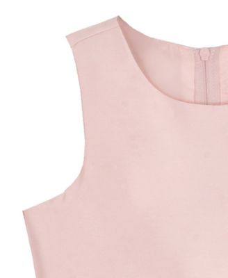 Girls' 2T-6X Mikado 2-Tier Dress with Rosette at Waist