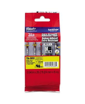 TZES651 0.94 in. x 26.2 ft. TZe Standard Adhesive Laminated Labeling Tape