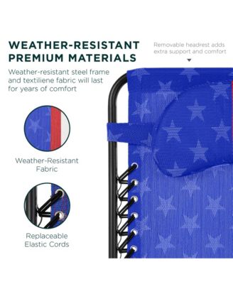 Oversized Zero Gravity Chair, Folding Outdoor Patio Recliner w/ Cup Holder