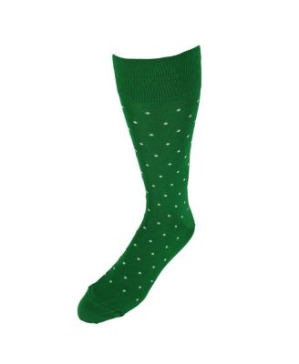 Men's Leo Polka Dot Mercerized Cotton Mid-Calf Socks