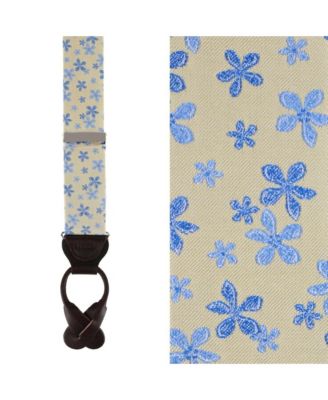 Men's Weldon Floral Silk Suspenders and Bow Tie Bundle