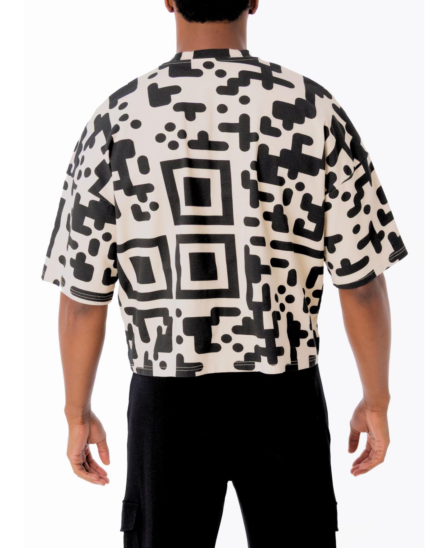 Мужская футболка Dai Moda QR Code Cropped Boxed — фото 3