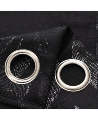 Bexley Foil Jacquard Polyester Window Curtain Grommet Panel 52" x 84"