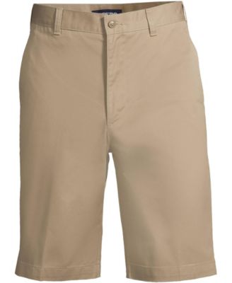 Men's Long Plain Front Blend Chino Shorts