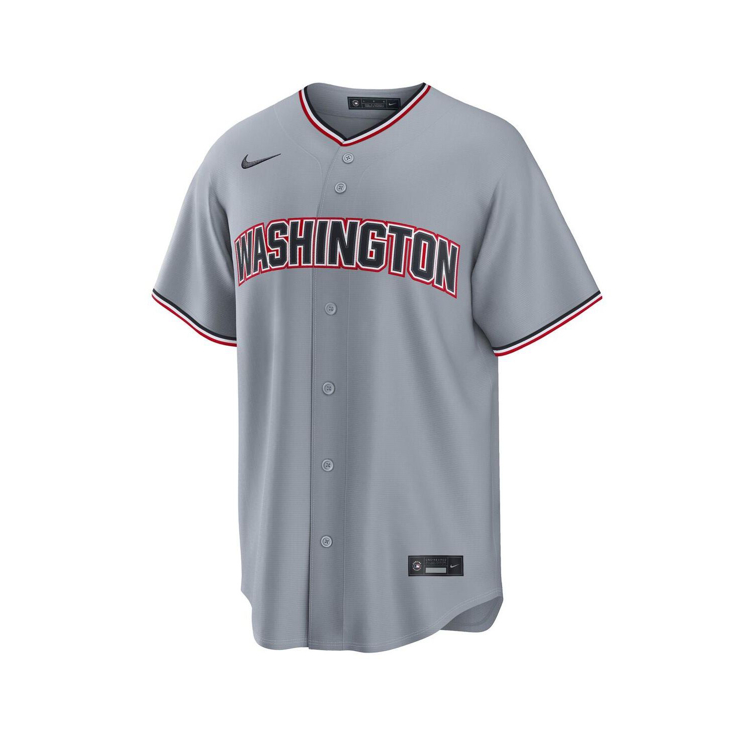Men's James Wood Gray Washington Nationals Road Replica Jersey