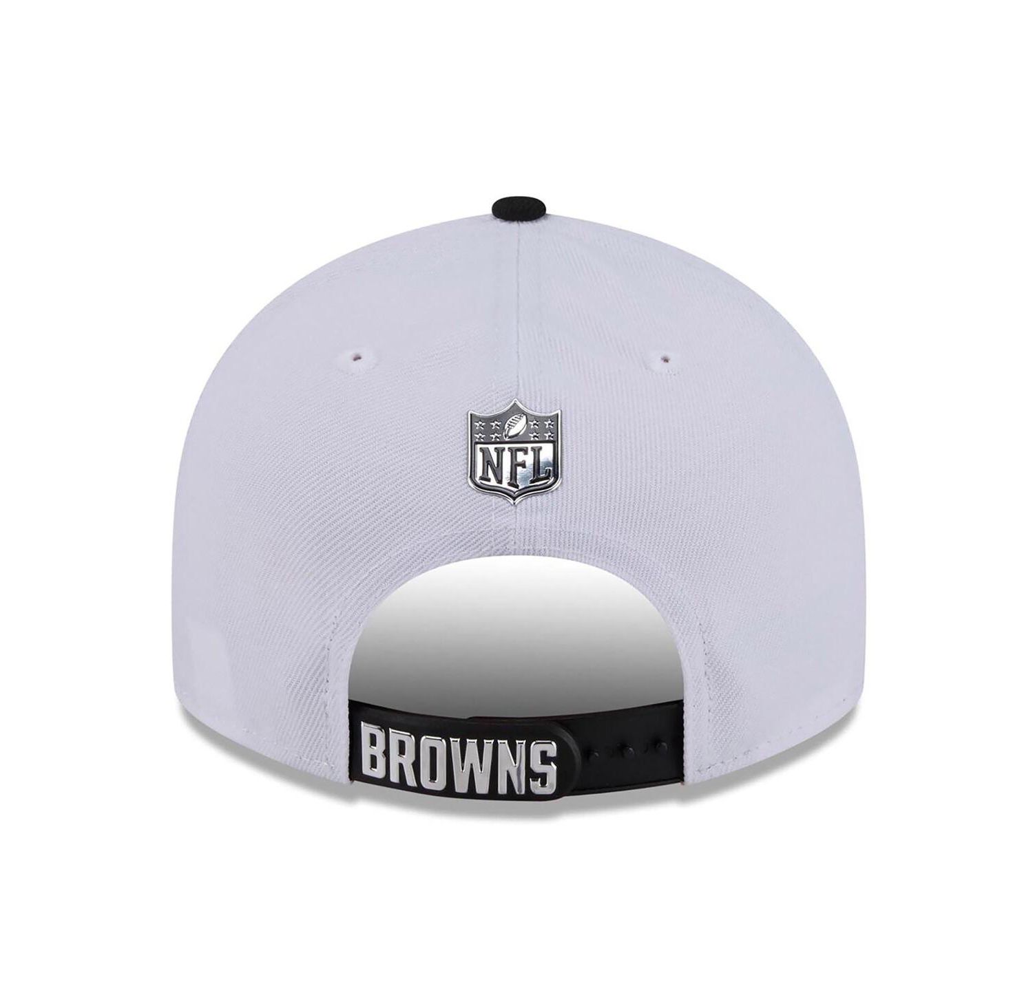 Men's White/Black Cleveland Browns 2026 NFL Draft Pre-Curved 9FIFTY Snapback Hat