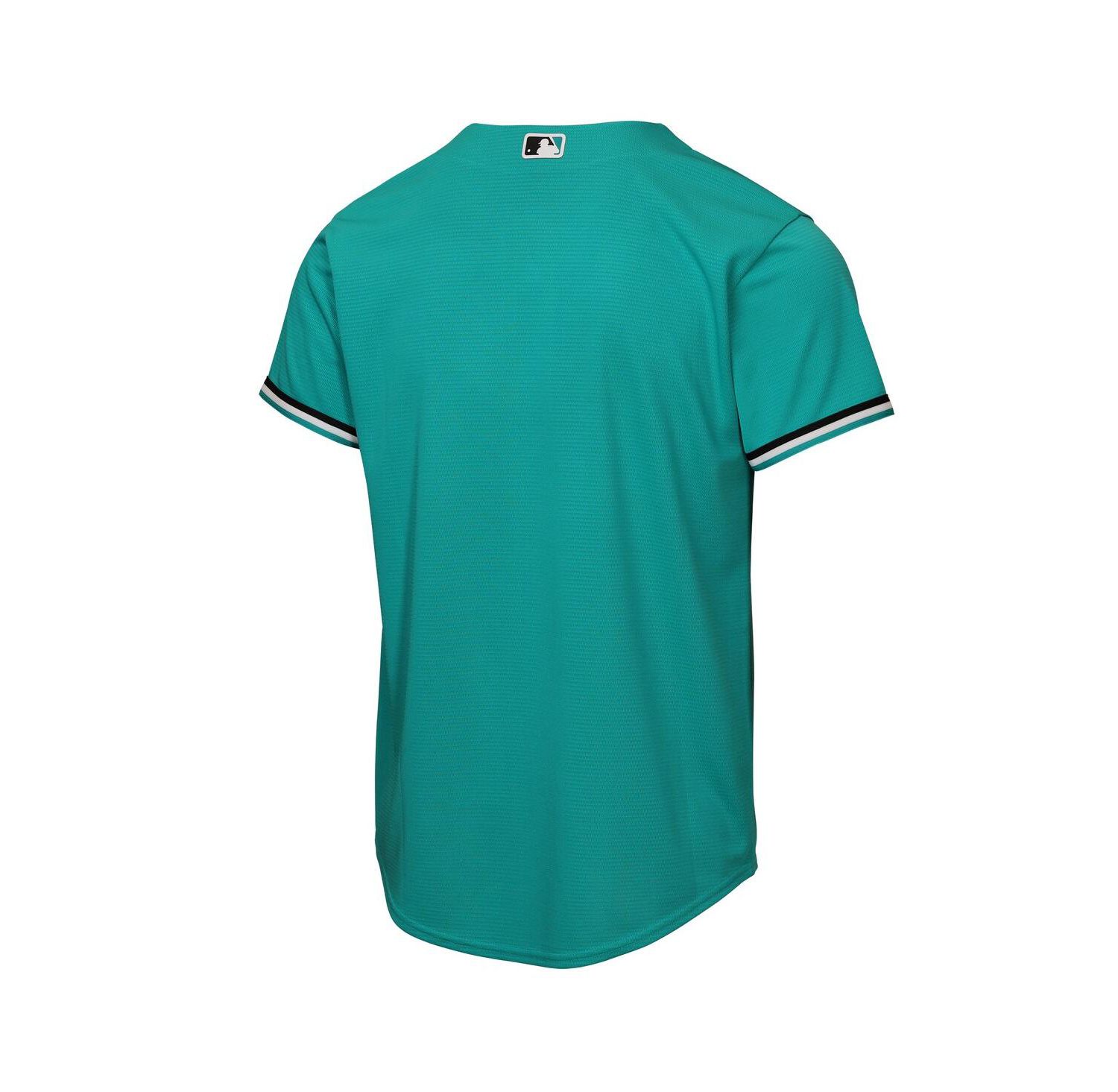 Big Boys and Girls Teal Miami Marlins Alternate Replica Jersey