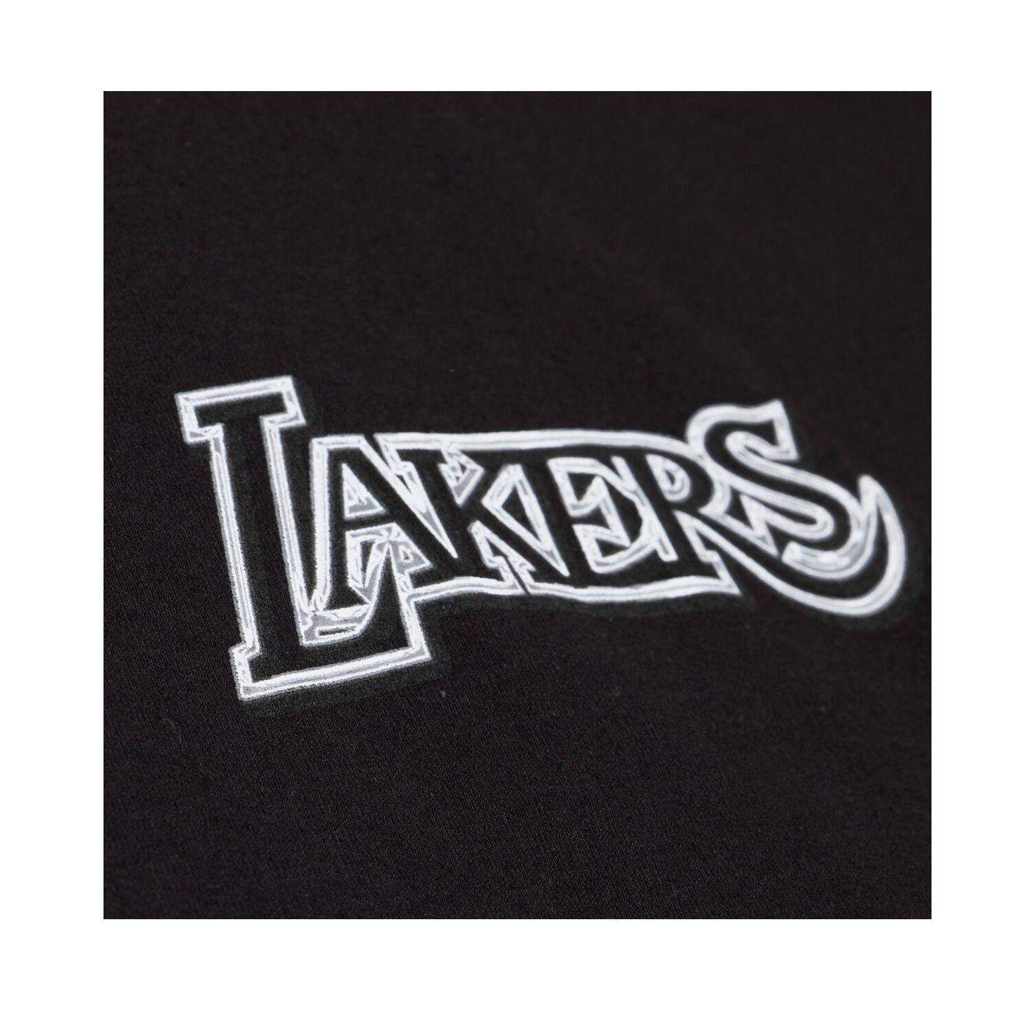 Mitchell Ness Men's Black Los Angeles Lakers Chrome Heritage T-Shirt