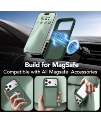 Magnetic for iPhone 17 Pro Case, Compatible with MagSafe, Liquid Silicone Anti-Scratch Shockproof Protective Phone Case 6.3 inch, Army Green