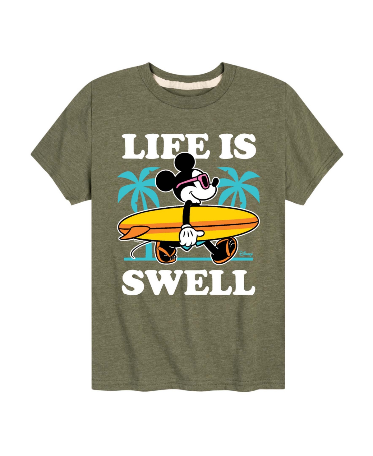 Disney Boys' Toddler 2T-5T Graphic Short-Sleeve T-Shirt - Heather Military Green