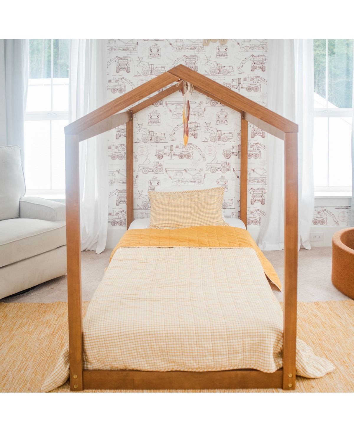 Max & Lily Twin Low House Bed Frame