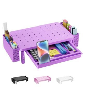 Monitor Stand Riser Drawer Pen Holder Adjustable desktop organizer