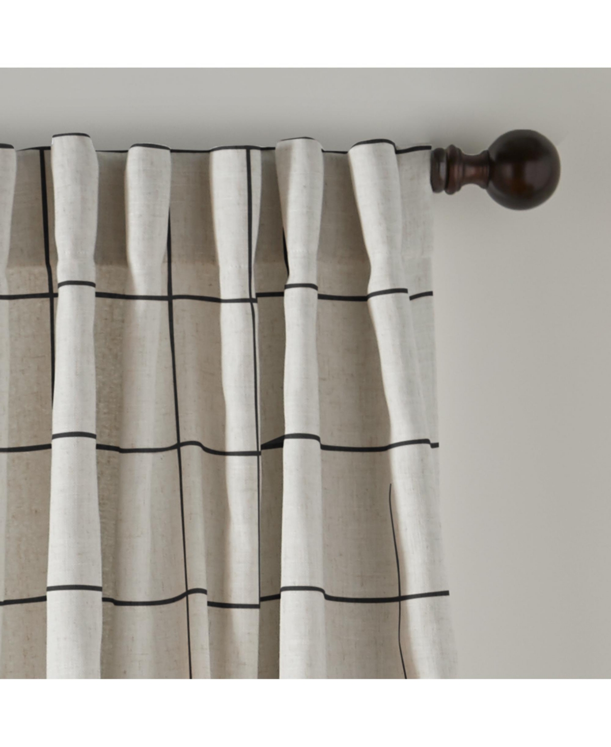 Elrene Home Fashions Brighton Windowpane Plaid Blackout Window Curtain Panel