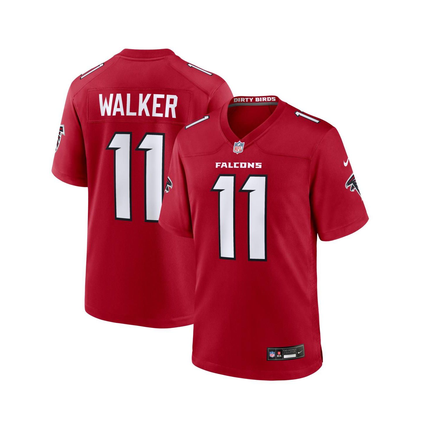 Мужской топ Nike Jalon Walker Red Atlanta Falcons Game Jersey — фото 1