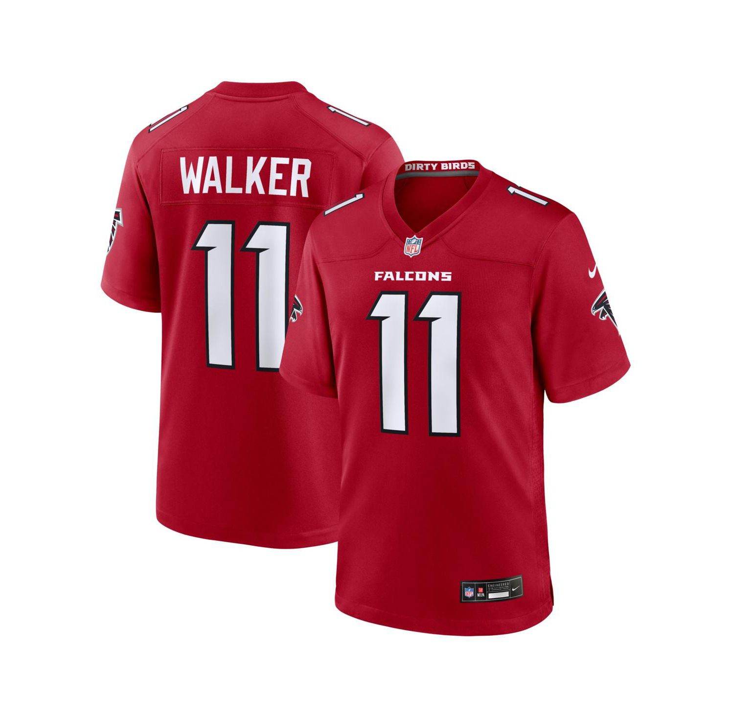 Men's Jalon Walker Red Atlanta Falcons Game Jersey