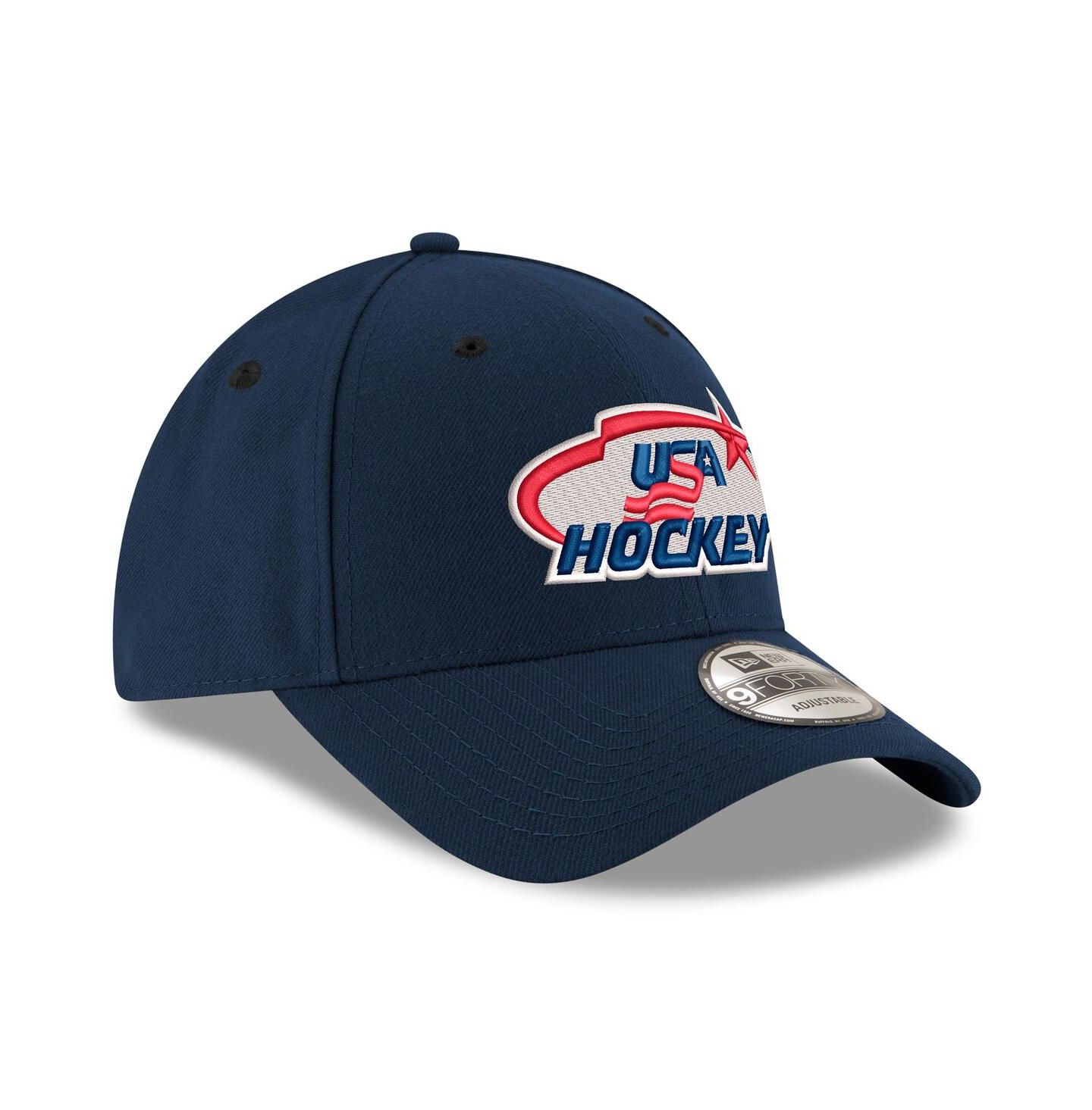 Мужская кепка New Era Navy US Hockey 9FORTY Adjustable Hat — фото 3