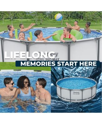 Steel Pro MAX 13'x48" Round Above Ground Swimming Pool with Pump & Cover