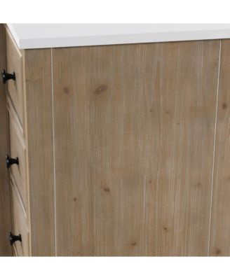 48" Kelly, Weathered Fir Finish, Engineered Quartz Countertop