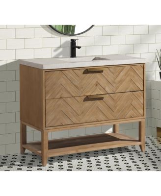 42" Carlsbad Freestanding, Weathered Fir Finish