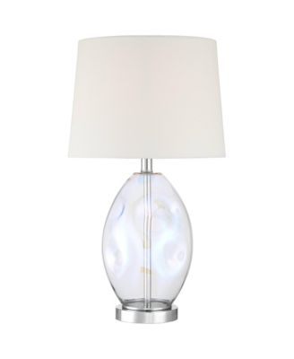 Samantha 24 3/4" High Clear Iridescent Glass 3-Way Table Lamp