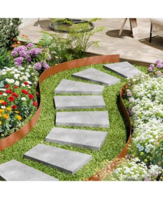 Steel Landscape Edging, 10 Pack, 40 x 4.5 inches, Weather-Resistant Metal for Garden