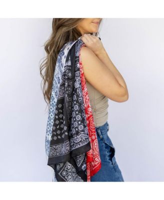 Women's Satin Paisley Headscarf