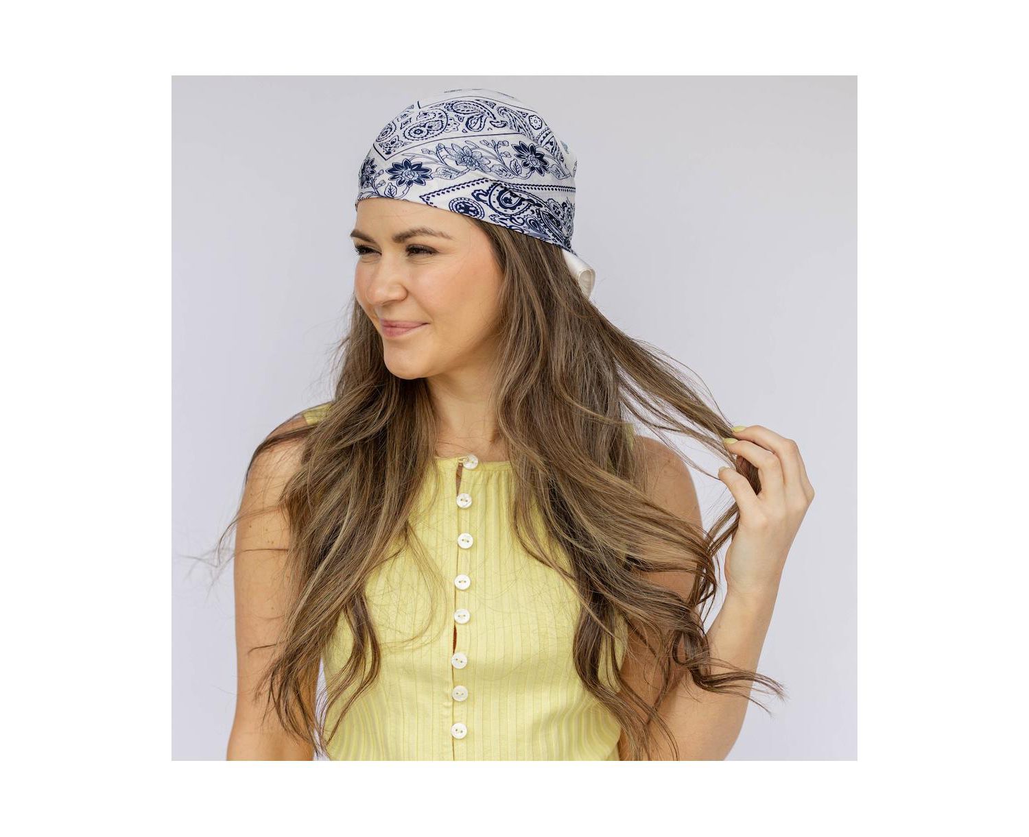 Women's Satin Paisley Headscarf