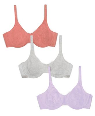 Women's Cotton Stretch Extreme Comfort Bra, 3 Pack