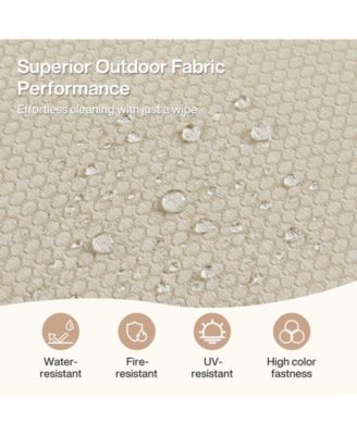 Outdoor Patio Sofa with Cushions, Metal Frame Patio Couch with  Thick Cushions, Outdoor Seating