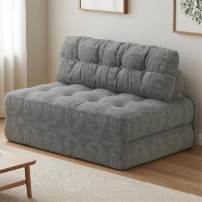 Folding Sofa Bed, Floor Folding Couch with Pillow, Futon Sofa Bed Convertible Sleeper Chair Foldable Mattress Back Support