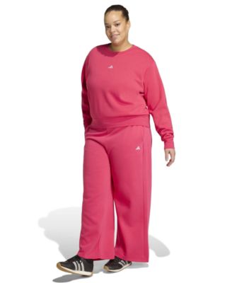 Plus Size Essentials Small-Logo Fleece Sweatshirt