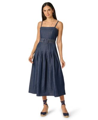 knee length dresses for ladies LARS WHITE PINTUCK MIDI DRESS – DISSH main image 0
