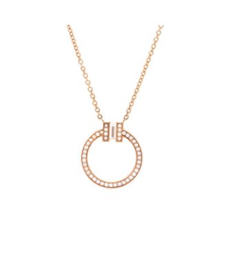 T Circle Pendant Necklace