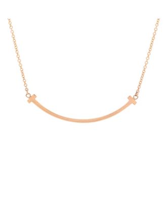Pre-Owned Tiffany and Co T Smile Pendant Necklace