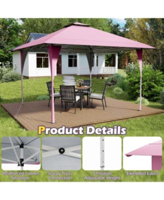13 x 13 ft Pop Up Gazebo with Carrying Bag Stakes and Wind Ropes