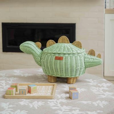 Dinosaur Handcrafted Rattan Storage Basket - Wicker Medium