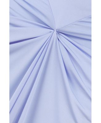 Women's Draped Halter Neck Ruched Maxi Dress