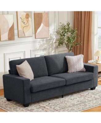 Loveseat Sofa Couch for Living Room, 83 Inch Corduroy 2 Seater Love Seat with Wide Armrest, Removable Washable Cushion Cover for Small Spaces