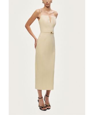 Women's Strappy Belted Midi Dress