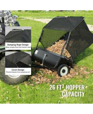 Tow Behind Lawn Sweeper, 50 in, 26 cu. ft Capacity, Adjustable Sweeping Height
