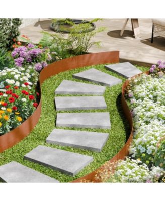 Steel Landscape Edging, 6 Pack, 40 x 8 inches, Bendable for Garden and Yard Borders