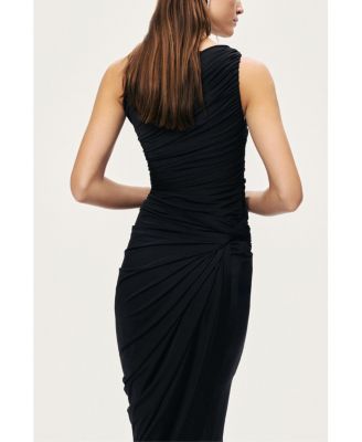 Women's Draped Sleeveless Maxi Dress